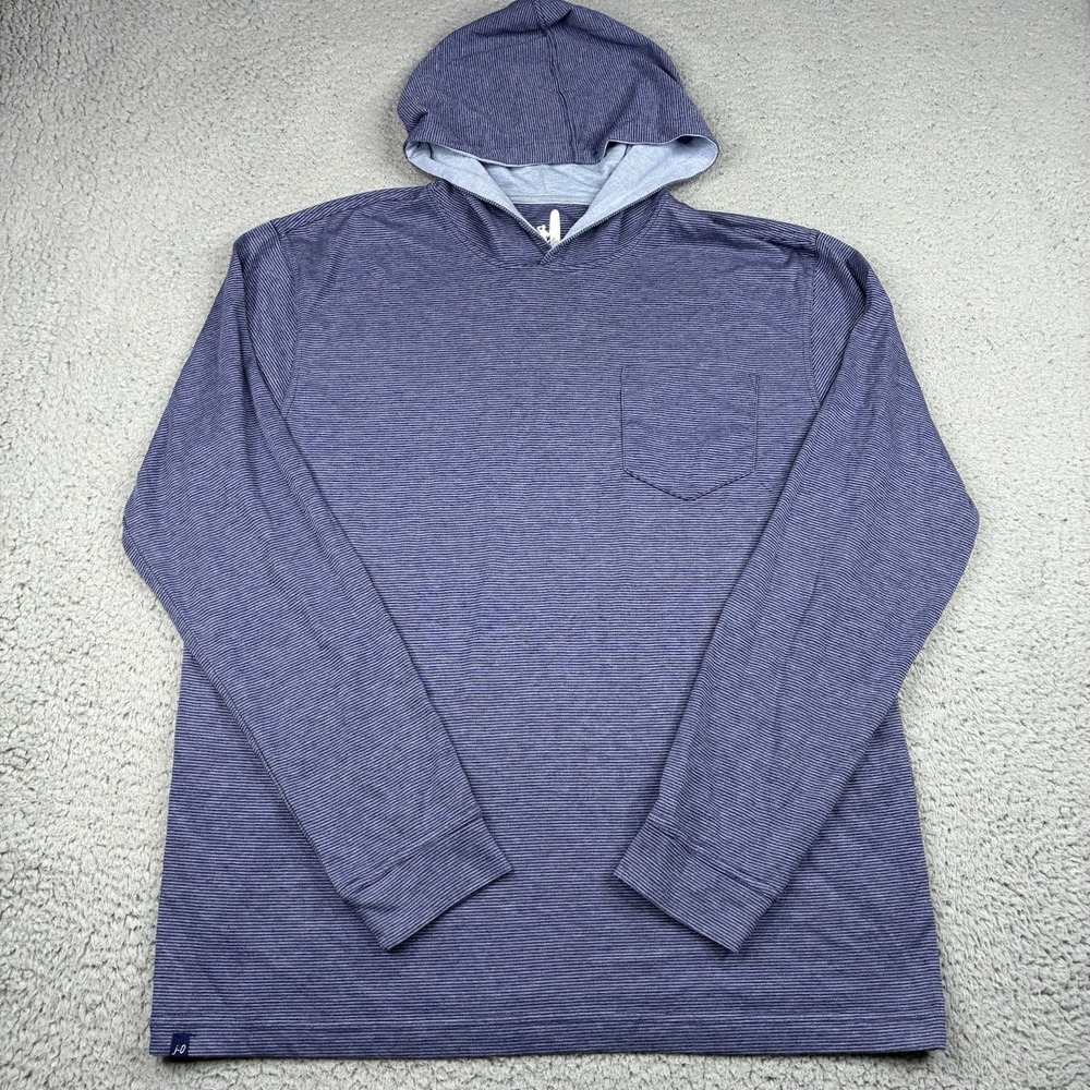 Johnnie-O Gunnar Hoodie Men's Large Striped Lightweight Pullover Golf JMLT2440